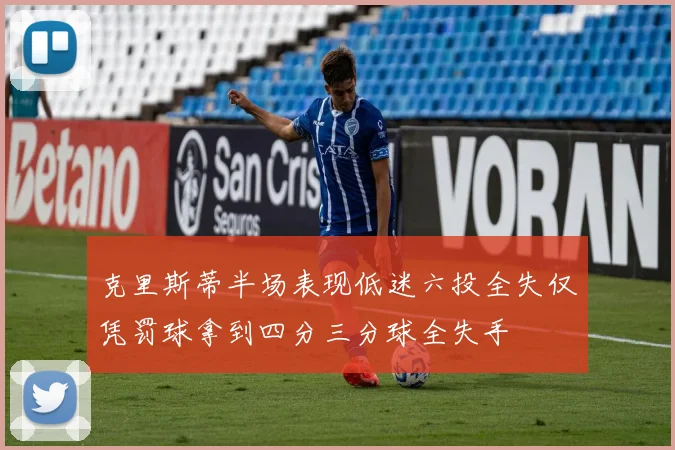 克里斯蒂半场表现低迷六投全失仅凭罚球拿到四分三分球全失手